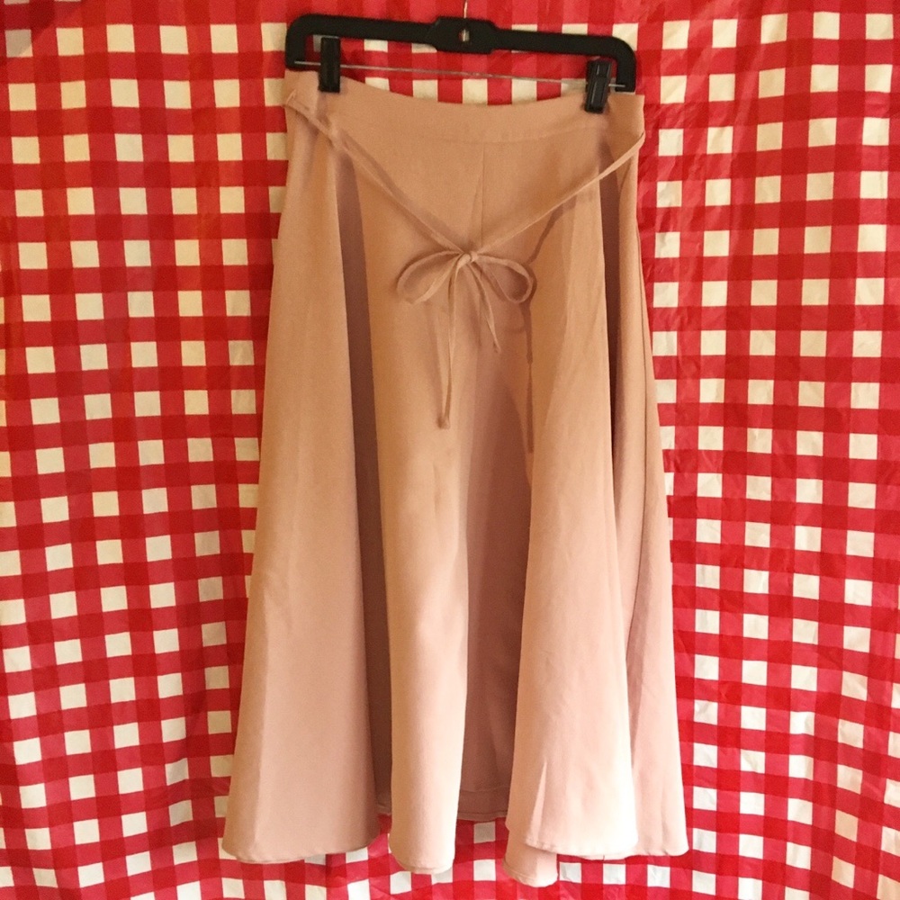 Dusty Rose Urban Outfitters Midi Skirt